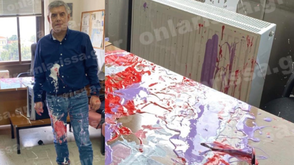 Ο Κώστας Αγοραστός μετά την επίθεση με μπογιές στο ΠΑΜΑΚ